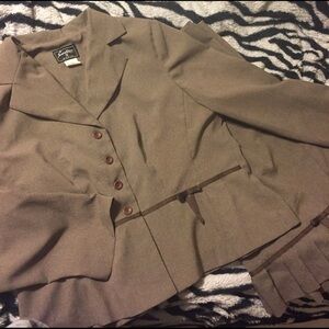 Sweet Suit Jacket & Pencil Skirt Women Size 18 Brown Office Buisness Boss